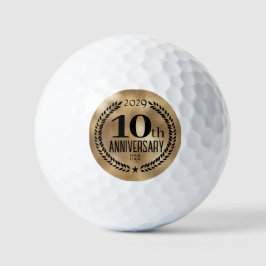 10e Jubileum Business Logo Gold Golfballen