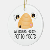 10e Jubileum Couple Gift Keramisch Ornament (Links)