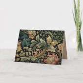 10e Jubileum  Elegant Bloemgroen Kaart (Achterkant)