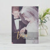 10e Jubileum en fotouitnodiging Kaart (Staand voorkant)