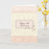 10e Jubileum Floral Bouquet Kaart (Gele Bloem)