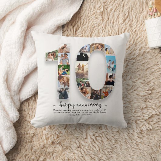 10e Jubileum Fotocollage Kussen (Deken)