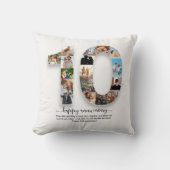 10e Jubileum Fotocollage Kussen (Voorkant)
