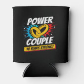 10e Jubileum gehuwde paren 10 jaar sterk Blikjeskoeler (Voorkant)