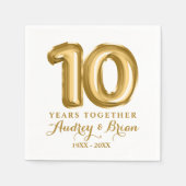 10e Jubileum gepersonaliseerd Servet (Voorkant)