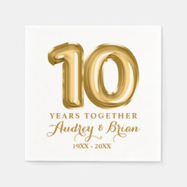 10e Jubileum gepersonaliseerd Servet