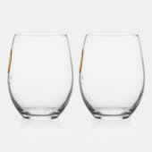 10e Jubileum gepersonaliseerd Wijnglas Zonder Voet (Links)