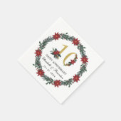 10e Jubileum gepersonaliseerde kerstservetten Servet (Hoek)