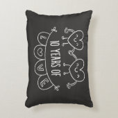 10e Jubileum Gift Chalk Hearts Decoratief Kussen (Voorkant(Verticaal))