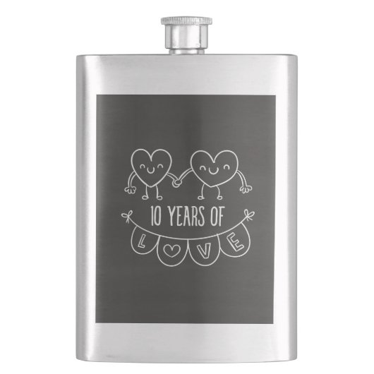 10e Jubileum Gift Chalk Hearts Flacon (Voorkant)