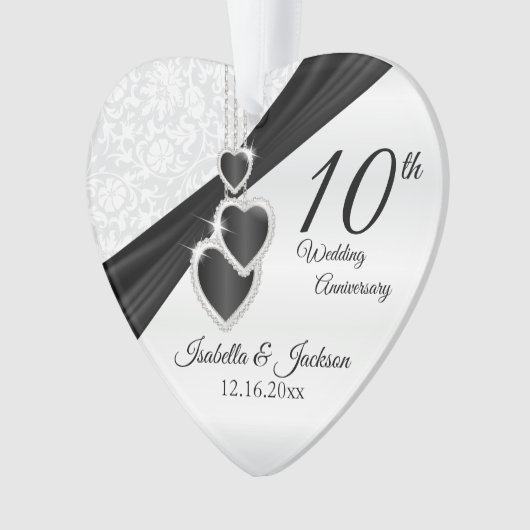 10e Jubileum-keepaardontwerp Ornament (voorkant)