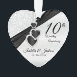 10e Jubileum-keepaardontwerp Ornament<br><div class="desc">Het 10e Jubileum van de Weddenschap het Ontwerp Ornament van het Keepasje klaar voor u om te personaliseren. Kan ook worden gebruikt voor andere gelegenheden, zoals een verjaardag, vriendschap, cadeautje met geld, enz., door simpelweg de formulering ✔ Opmerking te wijzigen: niet alle sjablonen hoeven te worden gewijzigd. 😀 Indien nodig,...</div>