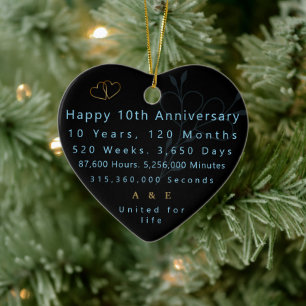 10e Jubileum Keepsake Heart Ornament