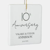 10e Jubileum minimaal Keramisch Ornament (Rechts)