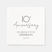 10e Jubileum Minimaal Servetten (Voorkant)