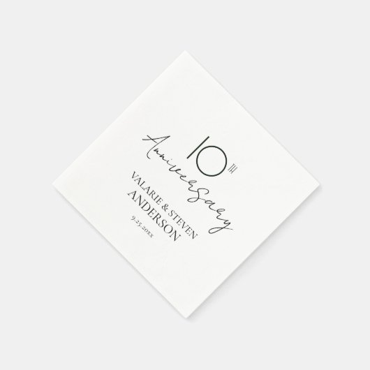 10e Jubileum Minimaal Servetten (Hoek)