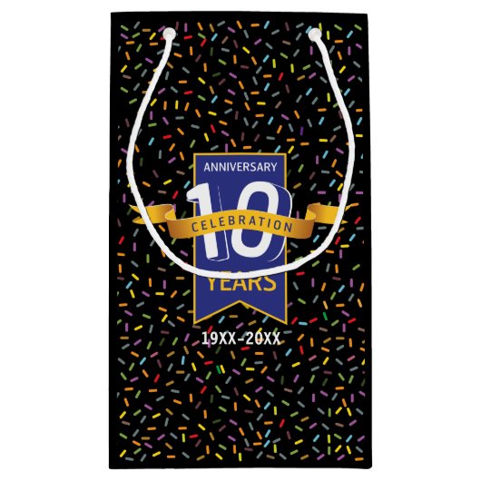 10e JUBILEUM ontwerp Klein Cadeauzakje (Achterkant)