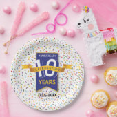 10e JUBILEUM ontwerp Papieren Bordje (Feest)