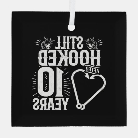 10e Jubileum paren gehuwd 10 jaar Glas Ornament (Achterkant)