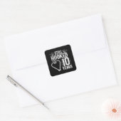 10e Jubileum paren gehuwd 10 jaar Vierkante Sticker (Envelop)