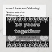 10e Jubileum Partij 10 jaar samen Kaart (Voorkant / Achterkant)