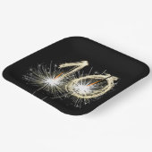 10e Jubileum-partij op zwarte reservekoppen Papieren Bordje (Gebogen)