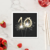 10e Jubileum-partij op zwarte reservekoppen Servet (Insitu)