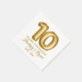 10e jubileum Persoonlijk Servet (Hoek)