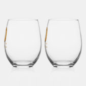 10e jubileum Persoonlijk Wijnglas Zonder Voet (Links)