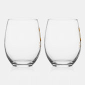 10e jubileum Persoonlijk Wijnglas Zonder Voet (Rechts)