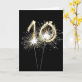 10e Jubileum-reservekopieers op zwart Kaart (Gele Bloem)