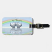 10e Jubileum Tin Hearts Bagagelabel (Voorkant horizontaal)