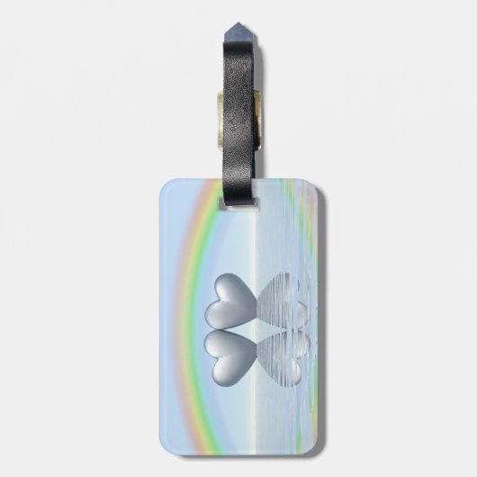 10e Jubileum Tin Hearts Bagagelabel (Achterkant verticaal)