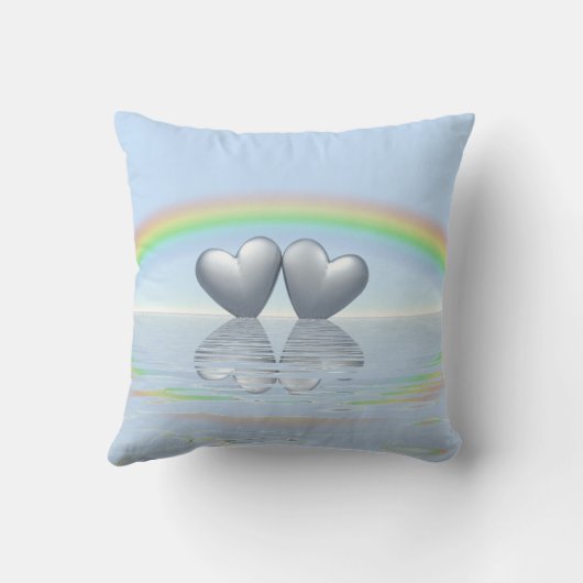 10e Jubileum Tin Hearts Kussen (Achterkant)