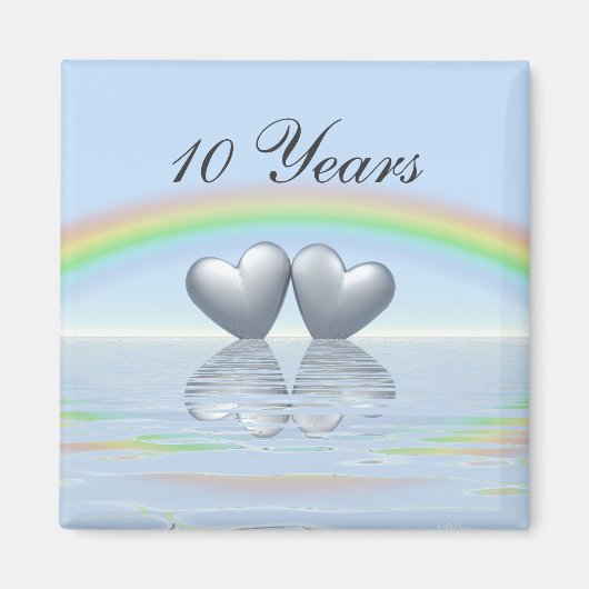 10e Jubileum Tin Hearts Magneet (Voorkant)