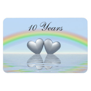 10e Jubileum Tin Hearts Magneet