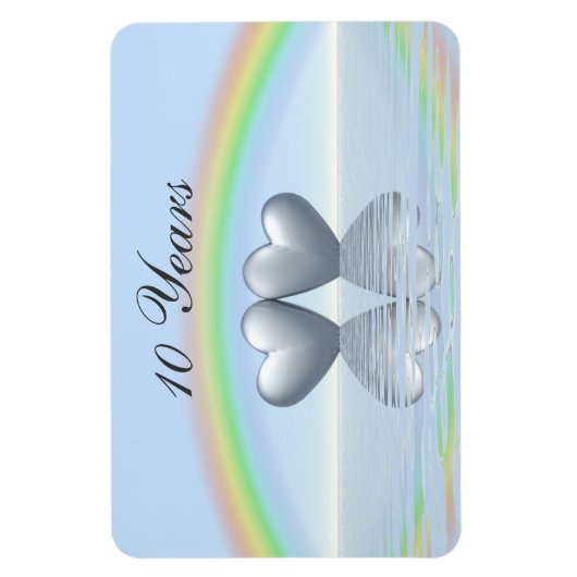 10e Jubileum Tin Hearts Magneet (Verticaal)