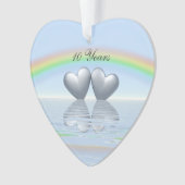 10e Jubileum Tin Hearts Ornament (voorkant)
