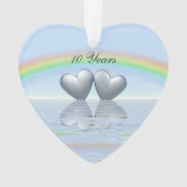 10e Jubileum Tin Hearts Ornament (voorkant)