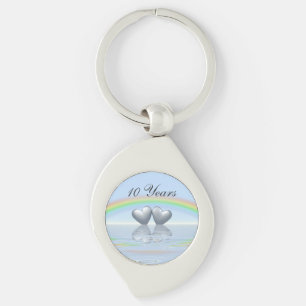 10e Jubileum Tin Hearts Sleutelhanger