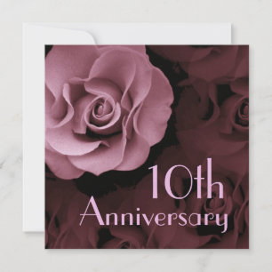 10e Jubileum Uitnodiging - PINK Rose