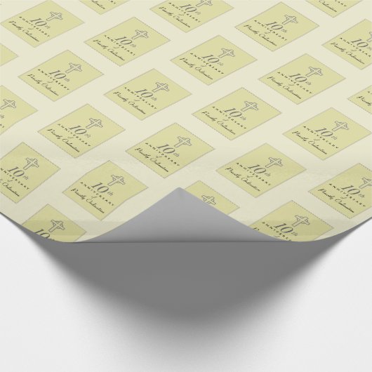 10e Jubileum van het priesterreliëf Cadeaupapier (Hoek)