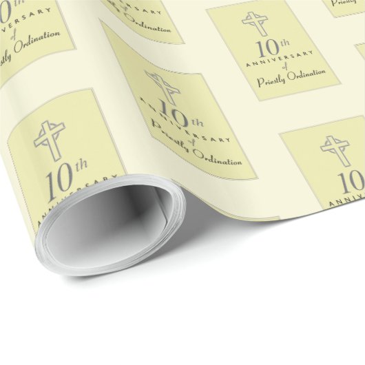 10e Jubileum van het priesterreliëf Cadeaupapier (Rol Hoek)