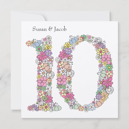 10e Jubileum van het Ttiende Weddenschap Aangepast Kaart (Voorkant)