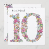 10e Jubileum van het Ttiende Weddenschap Aangepast Kaart (Voorkant / Achterkant)