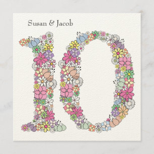 10e Jubileum van het Ttiende Weddenschap Aangepast Kaart