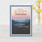 10e Jubileum van Ordinatie Gefeliciteerd Kaart (Gele Bloem)