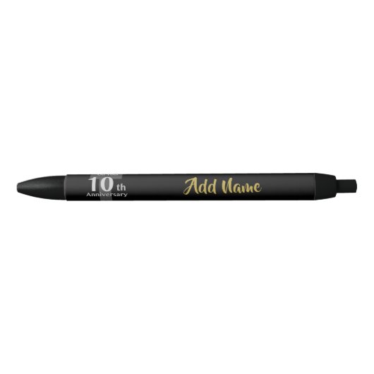 10e Jubileum voor bestellingen Clergy GIFTS Minder Zwarte Inkt Pen (Voorkant)