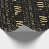 10e Jubileum voor bruiloft Cadeaupapier (Hoek)