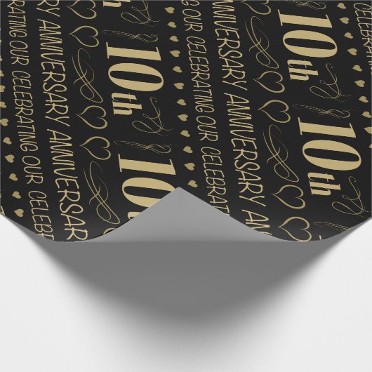 10e Jubileum voor bruiloft Cadeaupapier (Hoek)